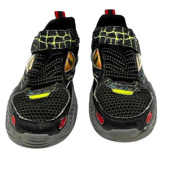 SKECHERS Boys Kids Size 4 Sketch-o Saurus Black Dinosaur‎ Dragon Sneakers shoes - Picture 3 of 8